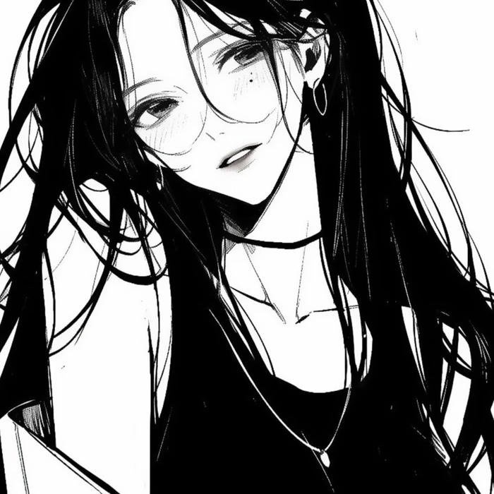 Simple anime PFP emphasizing line art and expression