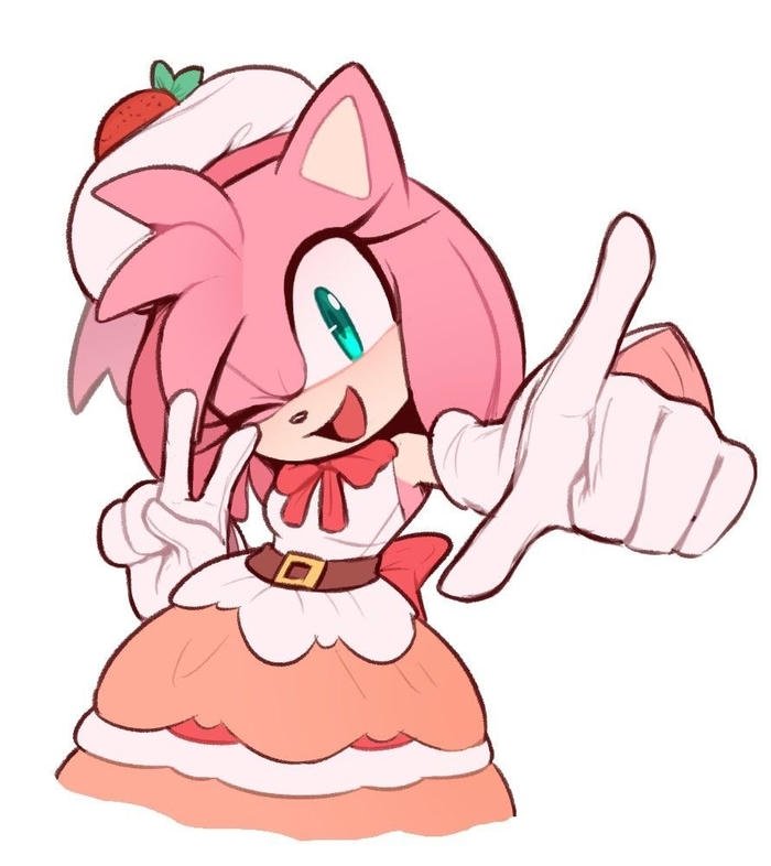 adorable amy rose pfp pink theme