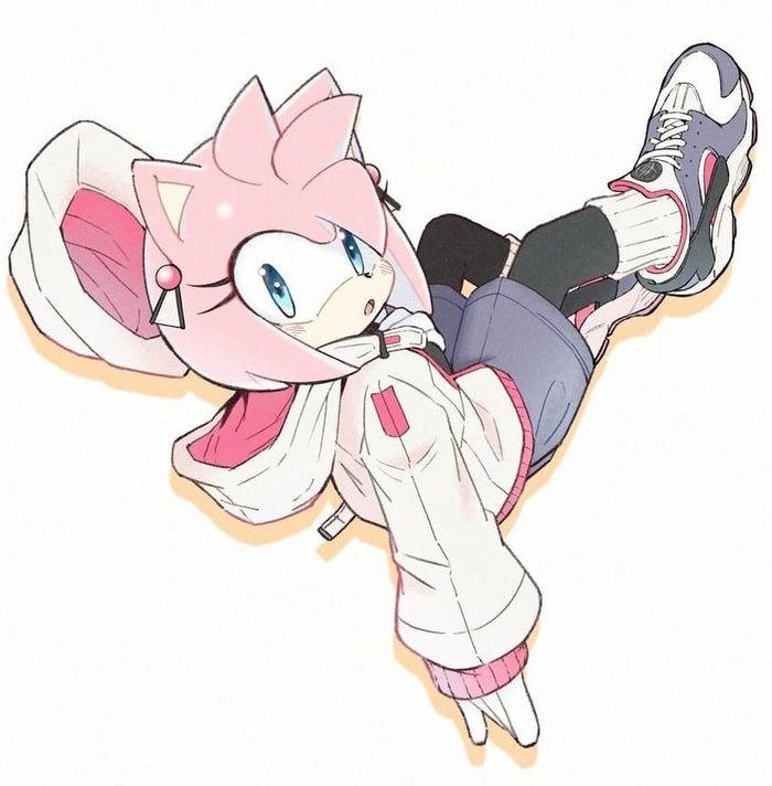 adorable pastel amy rose pfp icon