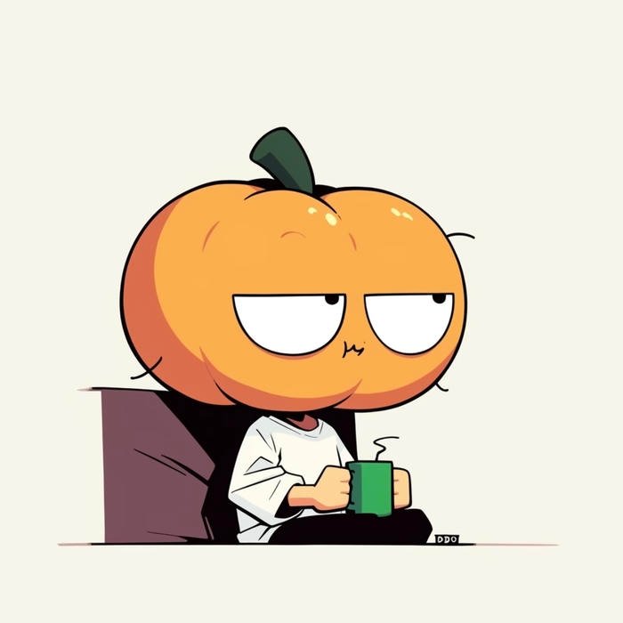 adorable pumpkin pfp with soft orange vibe