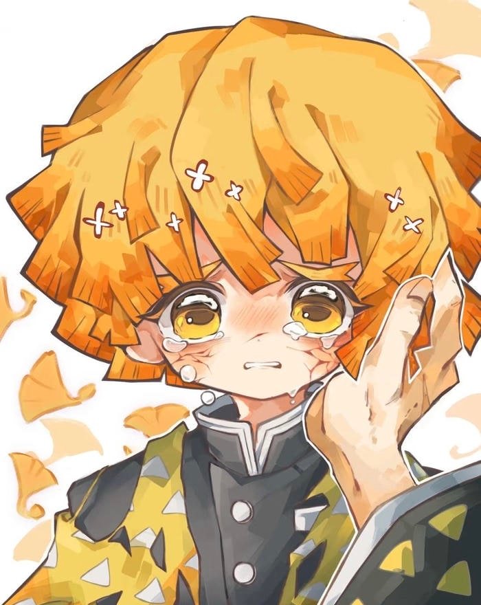 adorable zenitsu pfp using chibi styled artwork