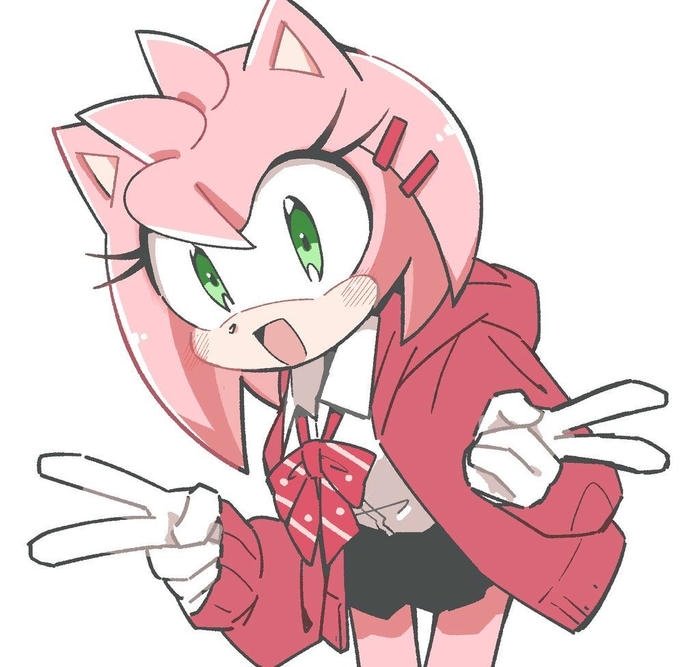aesthetic amy rose pfp simple style