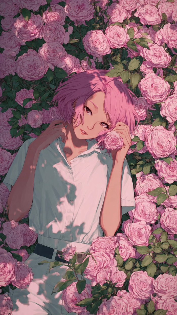 aesthetic anime rose pfp