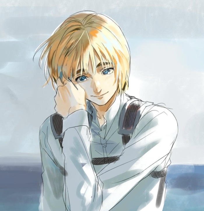 aesthetic armin pfp with warm colors