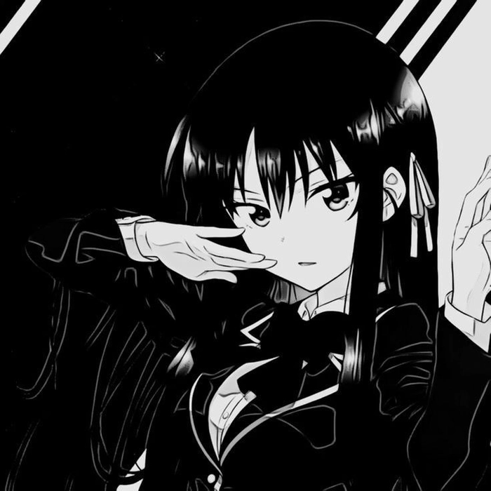 aesthetic black and white pfp