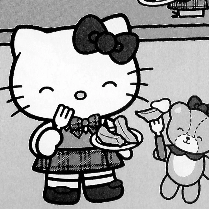 aesthetic black hello kitty pfp