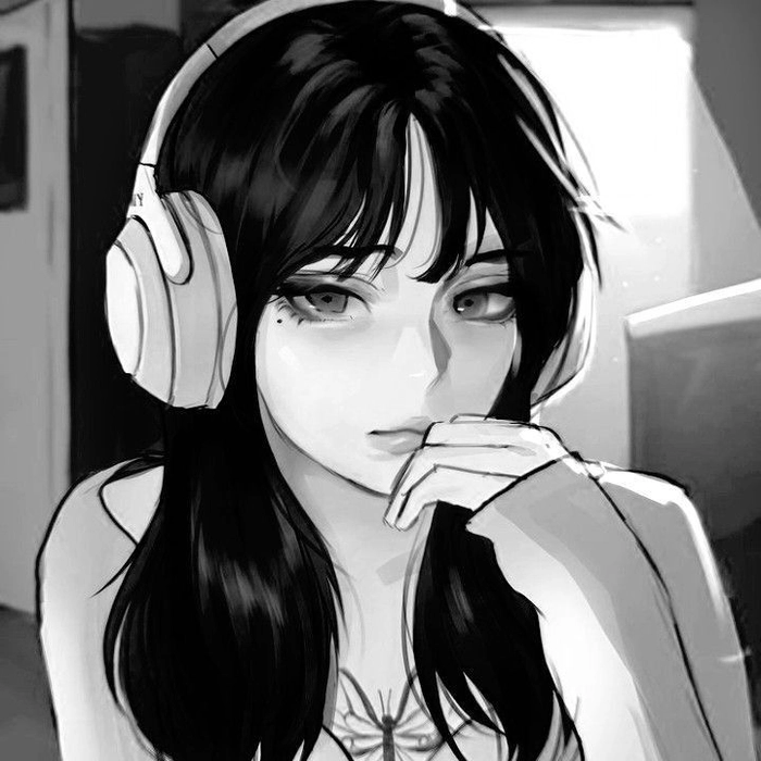 aesthetic black white pfp