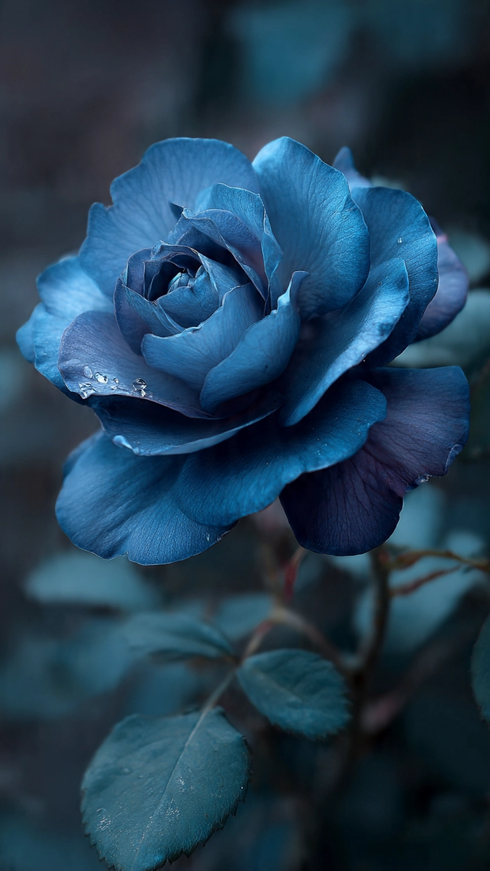 aesthetic blue rose pfp