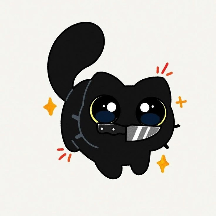 aesthetic cute black cat pfp