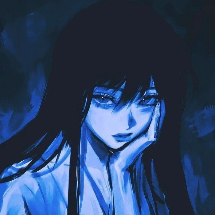aesthetic dark blue pfp