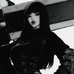 aesthetic dark matching pfp for couples girl