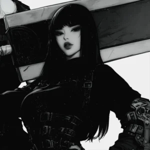 aesthetic dark matching pfp for couples girl