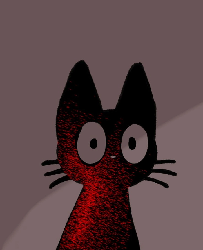 aesthetic grunge black cat pfp