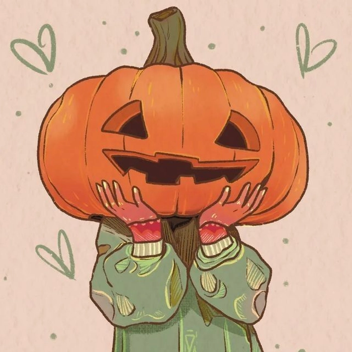 aesthetic pumpkin head pfp