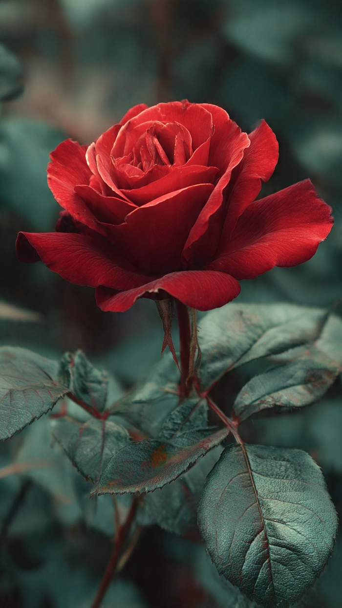 aesthetic red rose pfp