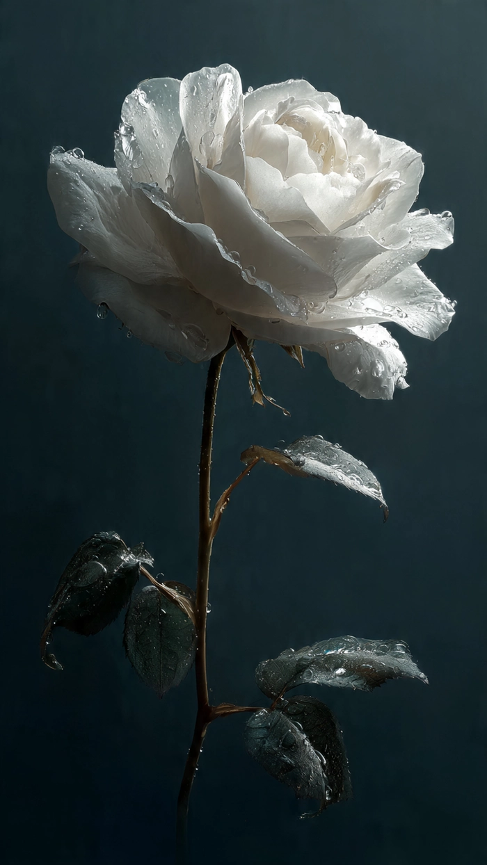 aesthetic white rose pfp