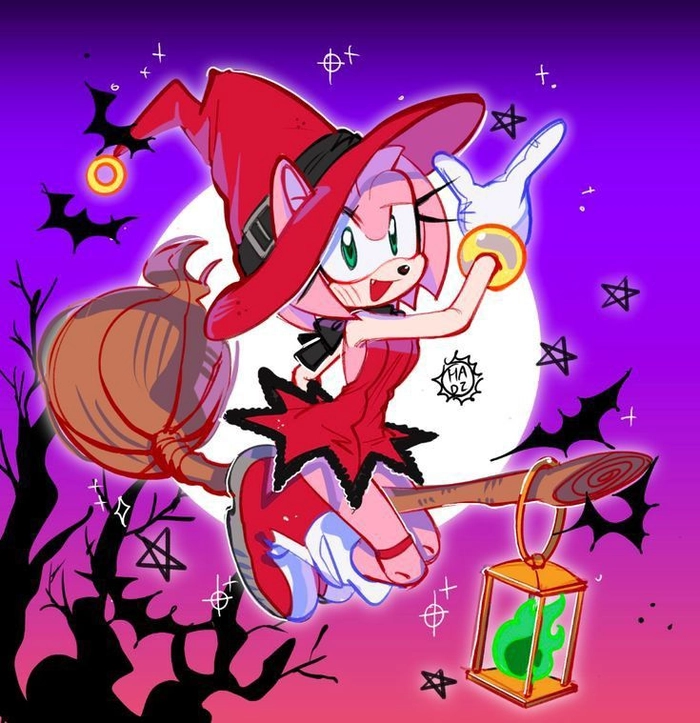 amy rose halloween pfp