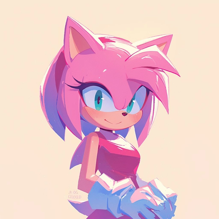 amy rose pfp aesthetic
