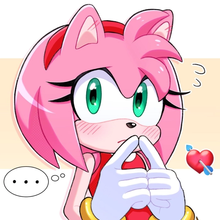 amy rose pfp cartoon