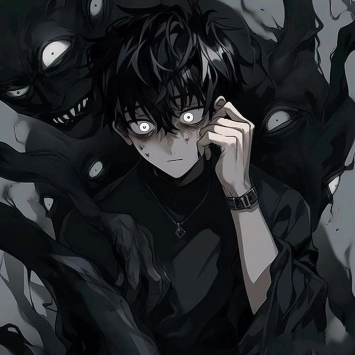 anime boy pfp dark