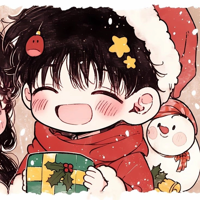 anime christmas couple matching pfp