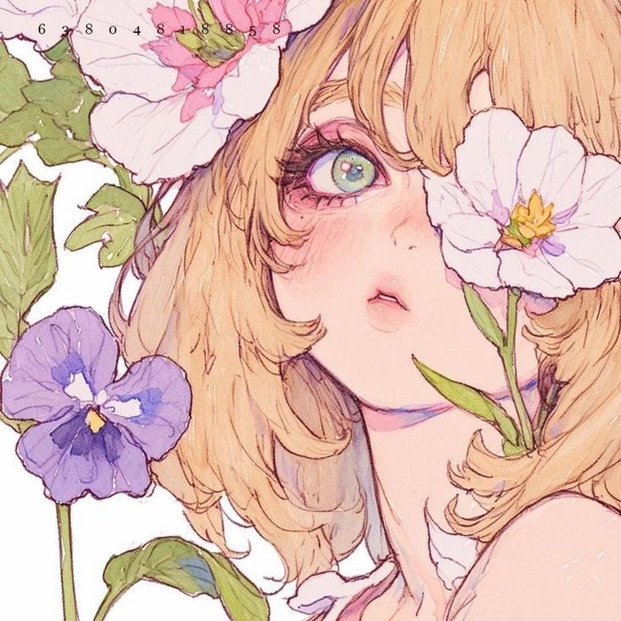 anime flower pfp