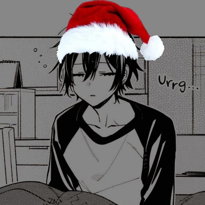 anime guy christmas pfp