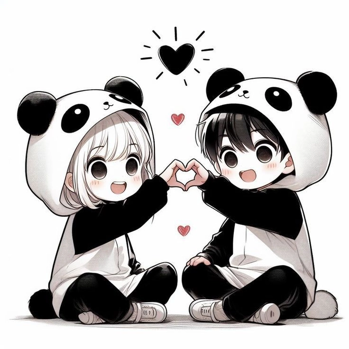 anime panda matching pfp