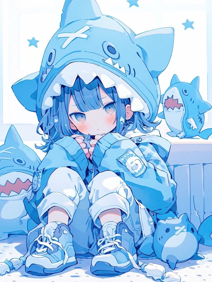 anime shark girl pfp