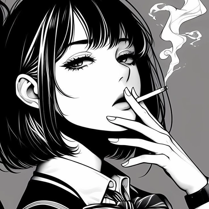 anime smoking pfp
