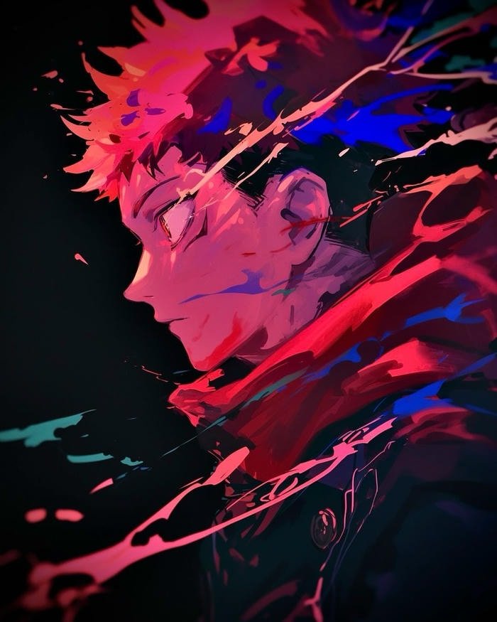 anime yuji itadori digital art