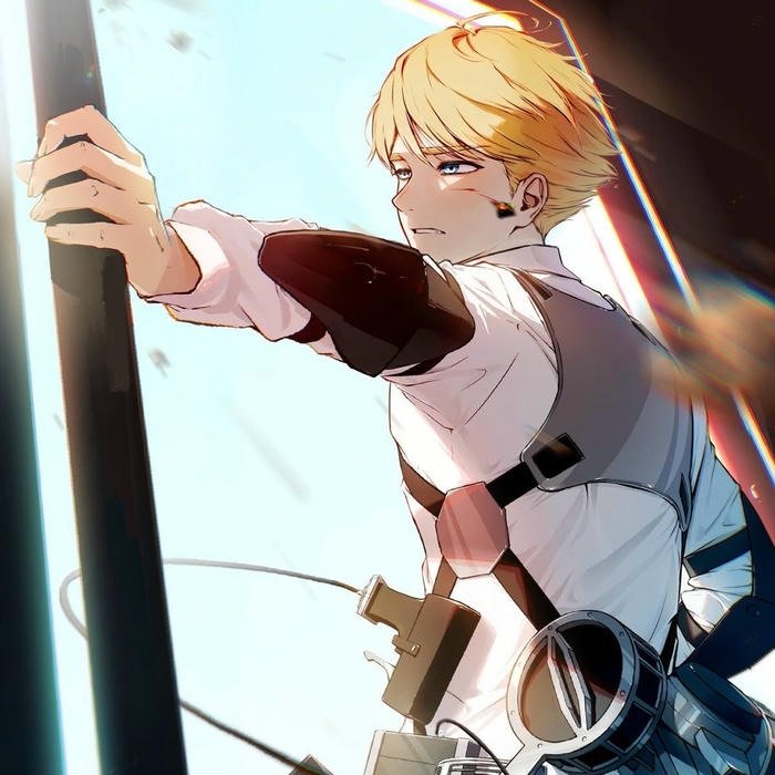 armin pfp anime portrait with shading