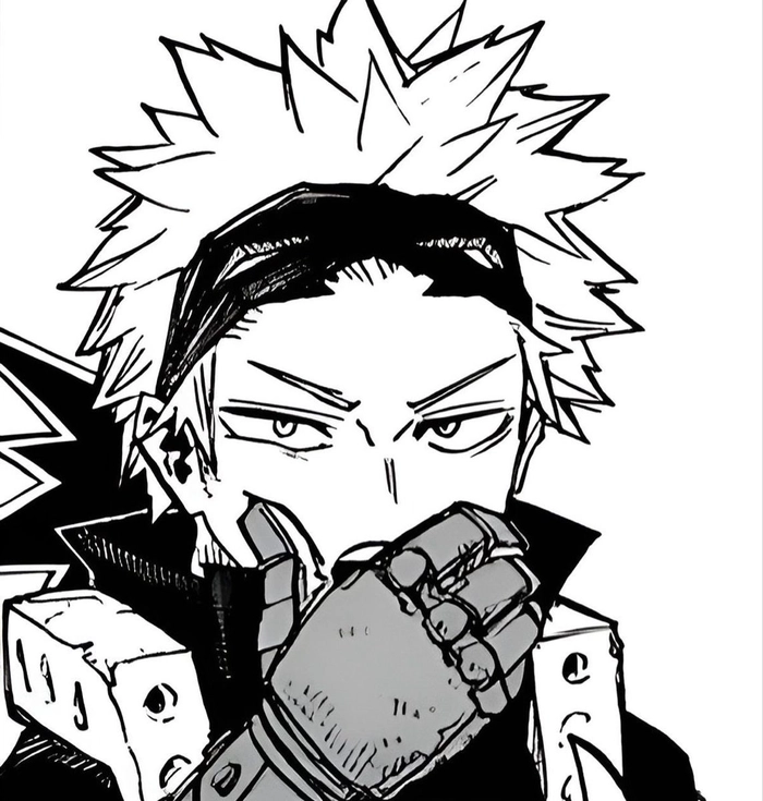 bakugo pfp black and white