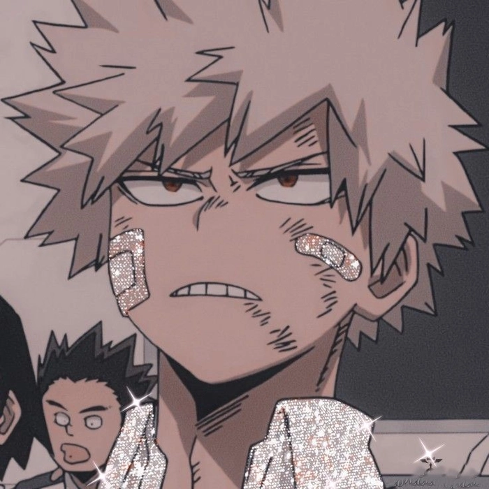 bakugo pfp glitter