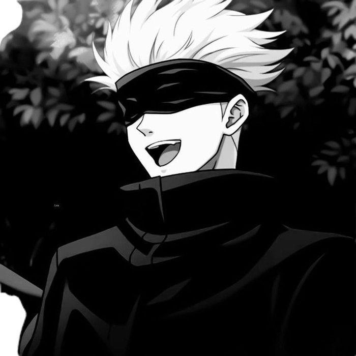 black and white gojo pfp