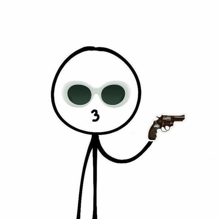 black and white stickman pfp