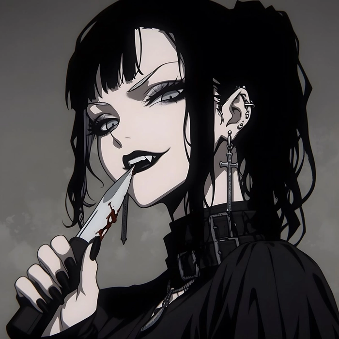 black and white vampire pfp