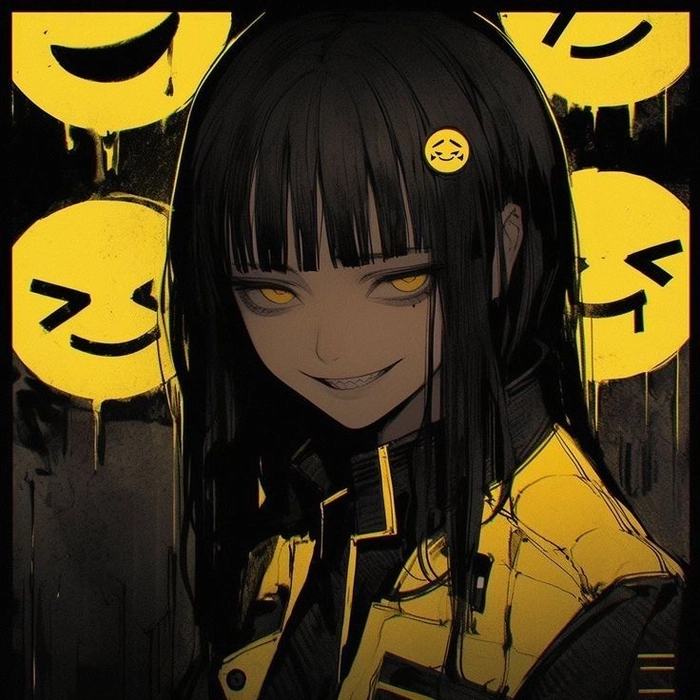black and yellow pfp
