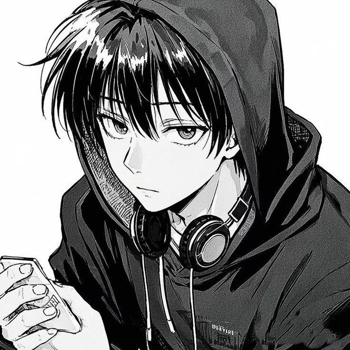 black anime boy pfp