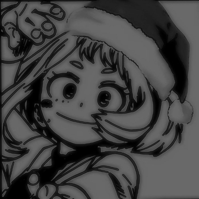black anime christmas pfp