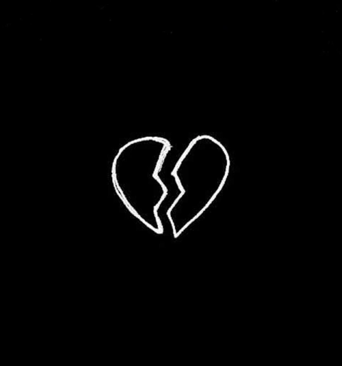 black broken heart pfp