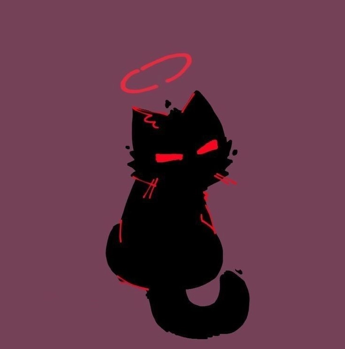 black cat with red eyes pfp