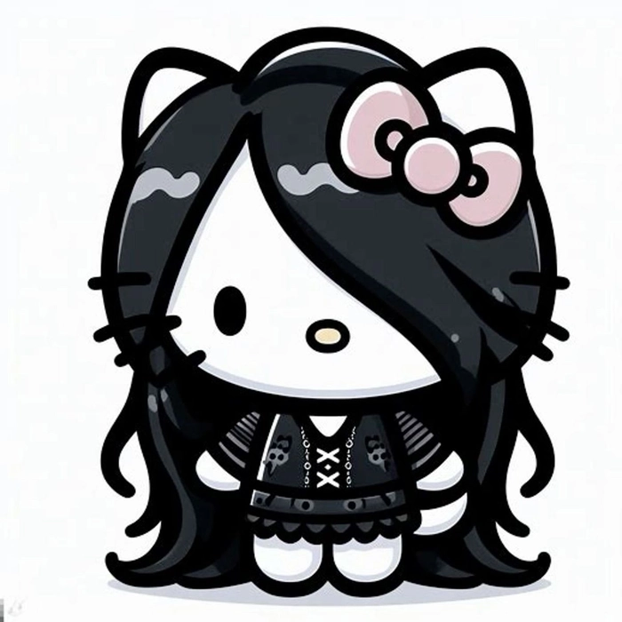 black hello kitty pfp