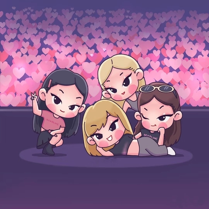 blackpink cartoon pdp
