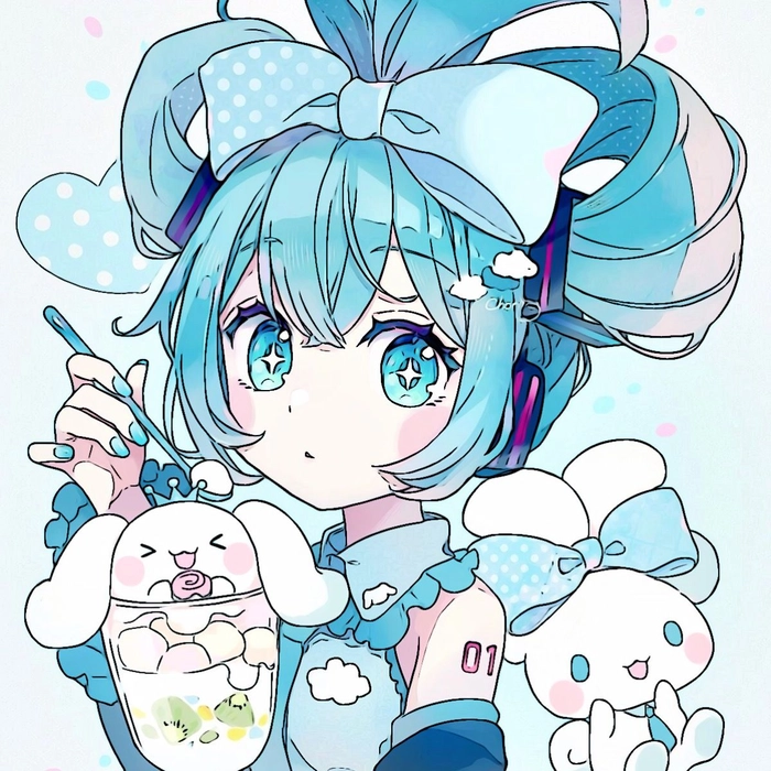 blue cutecore pfp