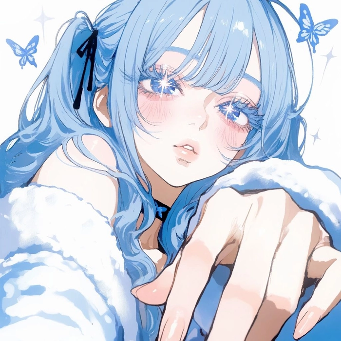 blue pfp anime
