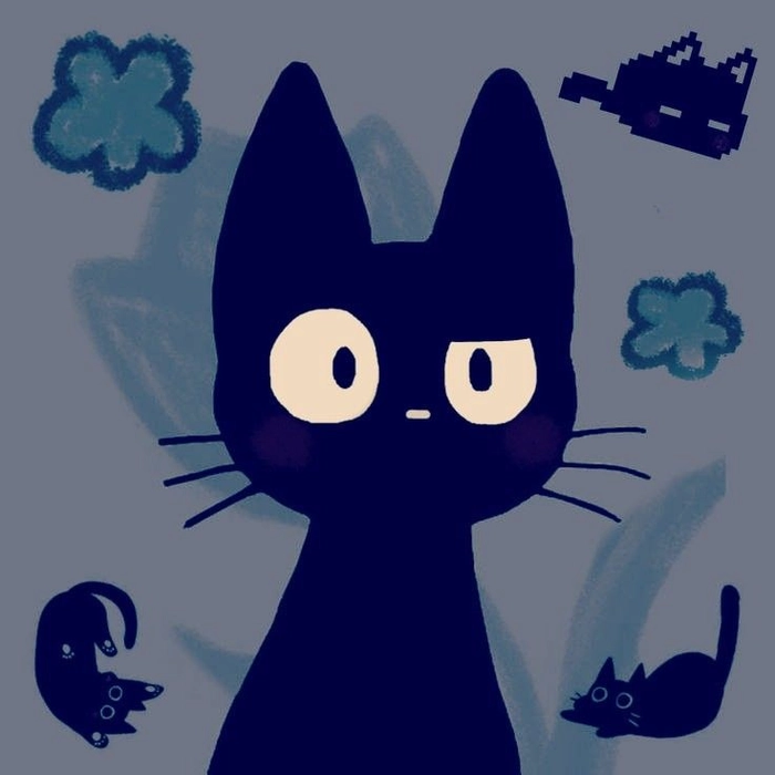 blue pfp cat