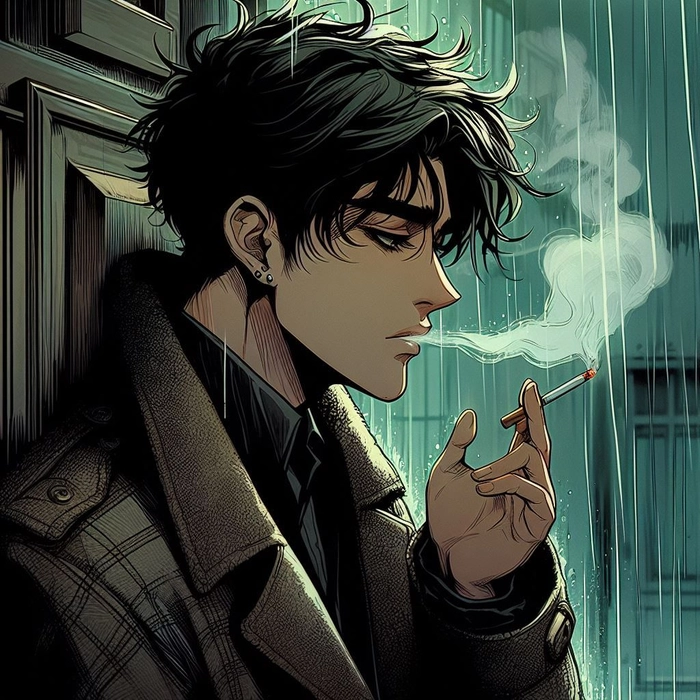 boy smoking pfp