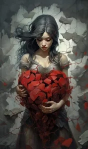 broken heart alone emoji dp