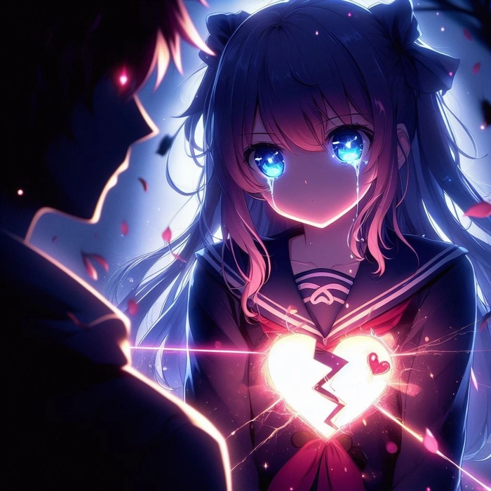 broken heart pfp anime
